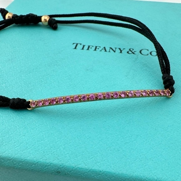 Tiffany & Co. 18k Pink Sapphire Metro Bar Bracelet in Rose Gold - Picture 4 of 6